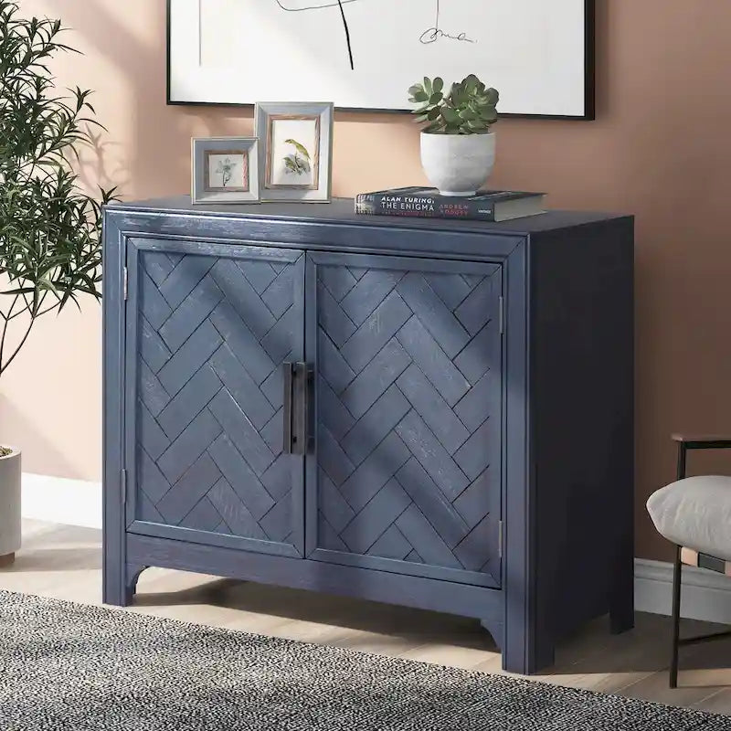 40 Modern Console Table Sofa Table for Living Room with 2 Shelves