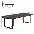 70.86 Bureau d'ordinateur de direction ovale courbé moderne pour bureau à domicile