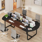70.86 Bureau d'ordinateur de direction ovale courbé moderne pour bureau à domicile