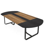 70.86 Bureau d'ordinateur de direction ovale courbé moderne pour bureau à domicile