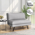 Futon Sofa Bed, Memory Foam Foldable Couch Convertible Loveseat Sleeper Daybed with Adjustable Armrests for Small Space