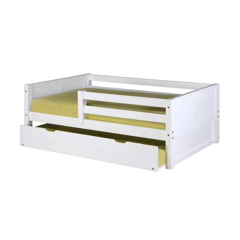 Camaflexi Panel Headboard - Twin Size Day Bed with Front Guard Rail & Twin Trundle