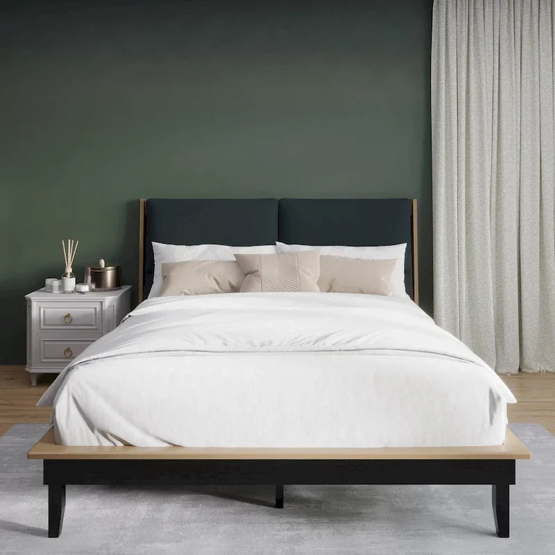 Ensemble de chambre à coucher 4 pièces en bois mi-siècle CraftPorch