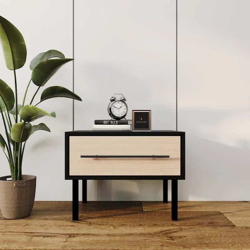 Ensemble de chambre à coucher 4 pièces en bois mi-siècle CraftPorch