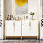 Ensemble de Buffet Vaisselier avec Portes pour Cuisine Salle à Manger, Armoire d'Appoint pour Salon