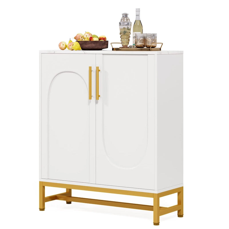 Ensemble de Buffet Vaisselier avec Portes pour Cuisine Salle à Manger, Armoire d'Appoint pour Salon