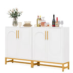Ensemble de Buffet Vaisselier avec Portes pour Cuisine Salle à Manger, Armoire d'Appoint pour Salon
