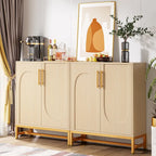 Ensemble de Buffet Vaisselier avec Portes pour Cuisine Salle à Manger, Armoire d'Appoint pour Salon