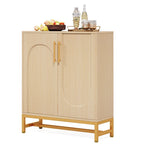 Ensemble de Buffet Vaisselier avec Portes pour Cuisine Salle à Manger, Armoire d'Appoint pour Salon