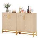 Ensemble de Buffet Vaisselier avec Portes pour Cuisine Salle à Manger, Armoire d'Appoint pour Salon