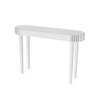 Table console miroir, table d'entrée argentée - 120x32x80 cm