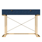 Clihome Glossy Home Office Writing Desk with Storage Drawers
