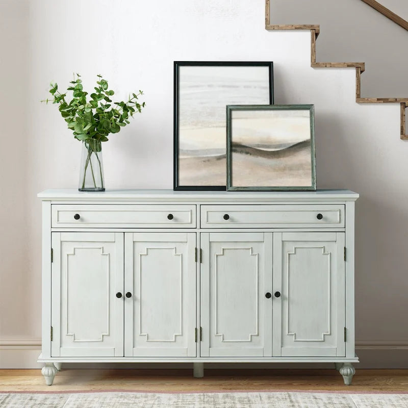 Ruby 58Buffet large traditionnel à 2 tiroirs avec étagères réglables Par HULALA HOME