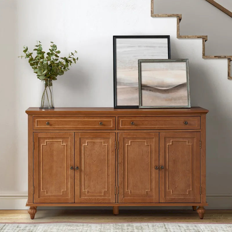 Ruby 58Buffet large traditionnel à 2 tiroirs avec étagères réglables Par HULALA HOME