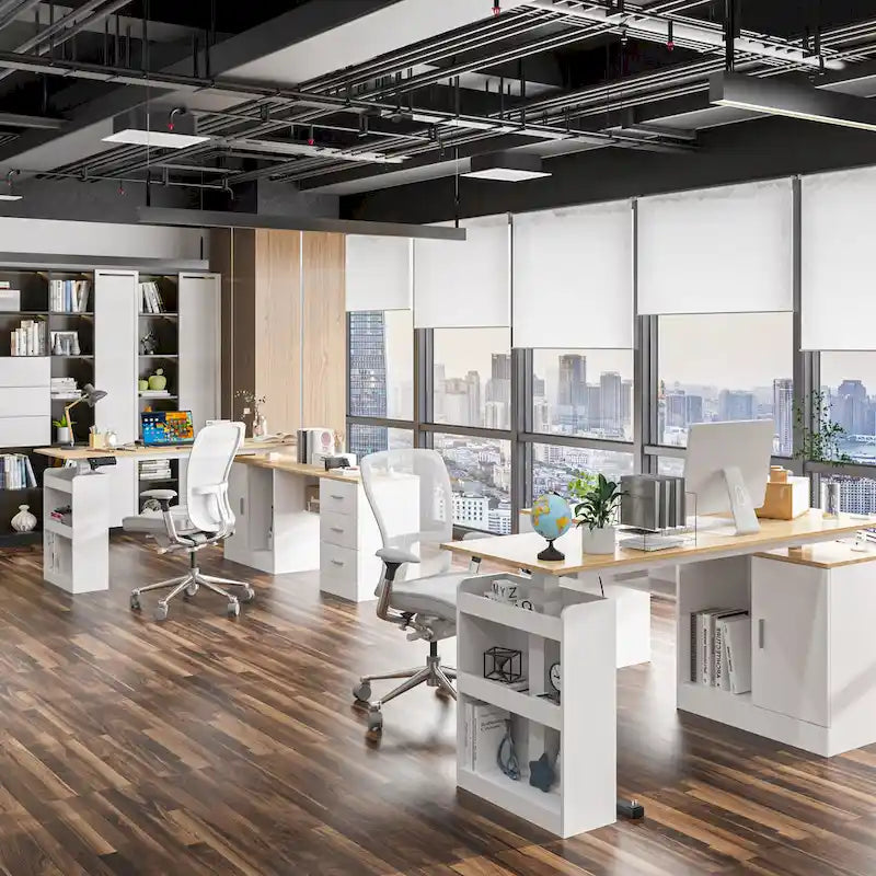 63 Adjustable Office Desk Ergonomic Design Ample Storage and Stand-Up