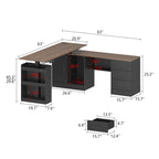 63 Adjustable Office Desk Ergonomic Design Ample Storage and Stand-Up