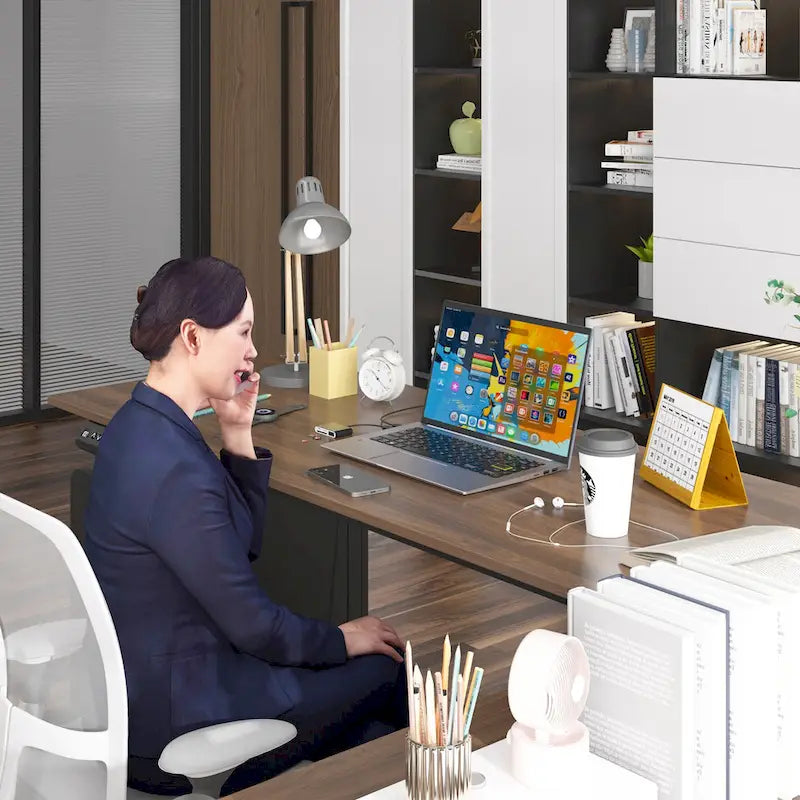63 Adjustable Office Desk Ergonomic Design Ample Storage and Stand-Up