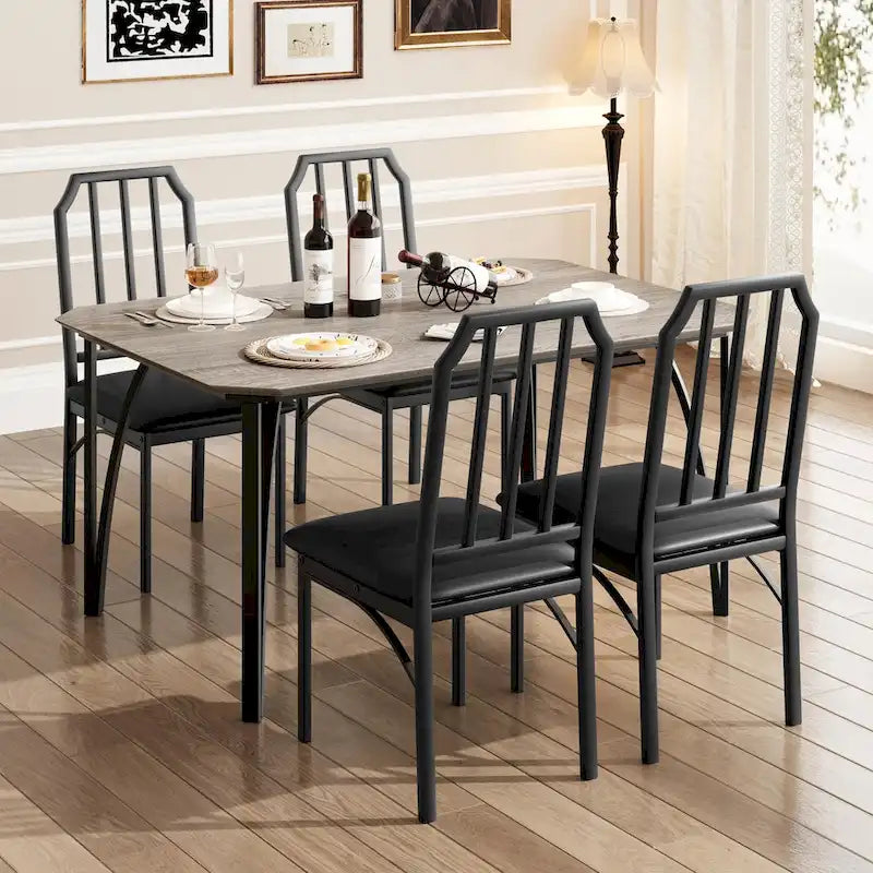 Farmhouse Dining Room Table Set for 4 Breakfast Nook