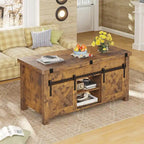 Lift Top Coffee Table 2 Sliding Barn Doors Storage Dining Table