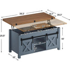 Lift Top Coffee Table 2 Sliding Barn Doors Storage Dining Table