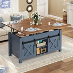 Lift Top Coffee Table 2 Sliding Barn Doors Storage Dining Table