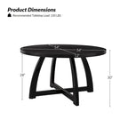 Bryan Mid-century Modern 54 Solid Wood Round Dining Table by HULALA HOME