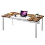 L-shaped Executive Computer Desk and lateral File Cabinet,63-inch Home Office Desk , ,Credenza Desk Set