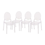 Lot de 4 chaises de banquet extra larges en résine tout temps - 20,5 P x 17 L x 37,25 H