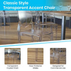 Lot de 4 chaises de banquet extra larges en résine tout temps - 20,5 P x 17 L x 37,25 H