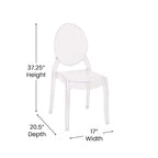 Lot de 4 chaises de banquet extra larges en résine tout temps - 20,5 P x 17 L x 37,25 H