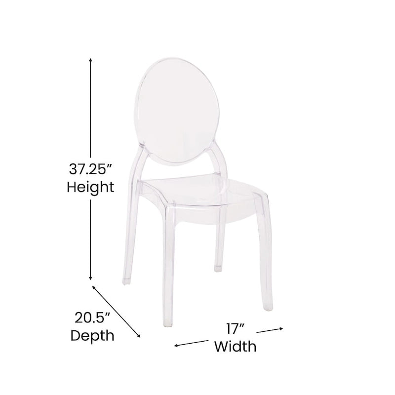 Lot de 4 chaises de banquet extra larges en résine tout temps - 20,5 P x 17 L x 37,25 H