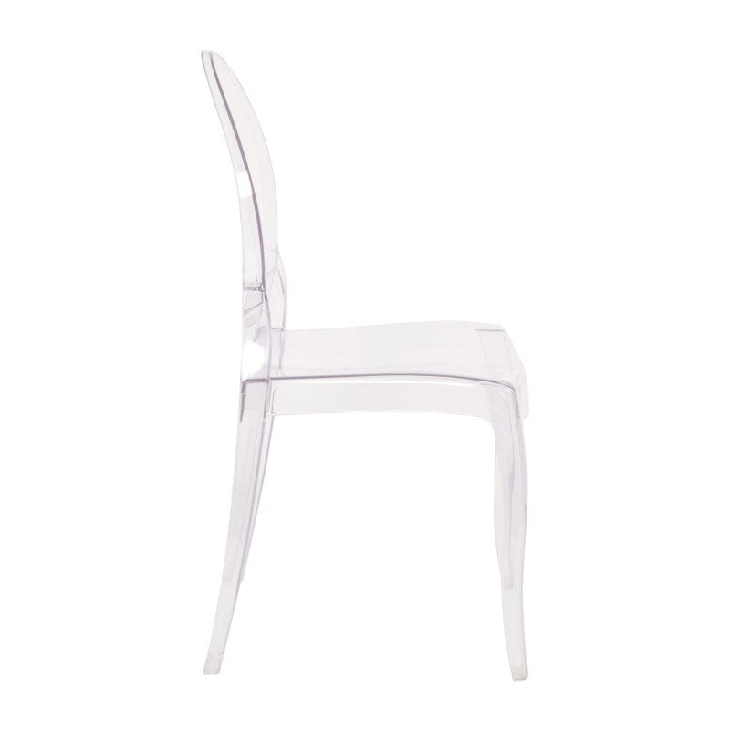 Lot de 4 chaises de banquet extra larges en résine tout temps - 20,5 P x 17 L x 37,25 H