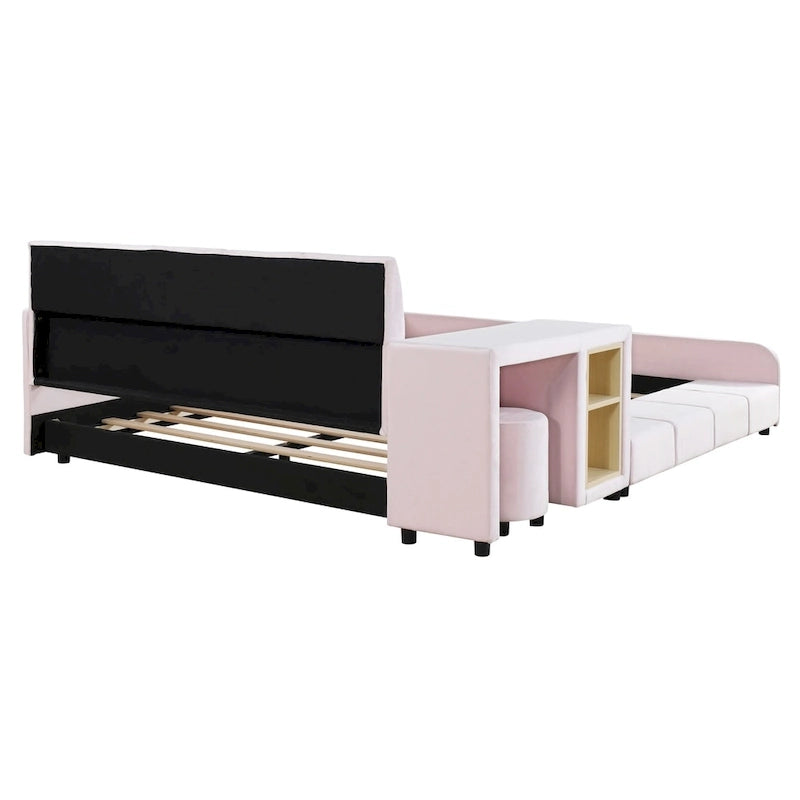 Full Size Upholstered Grounded Bed