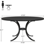 Round Dining Table for 4-6 People, Wood Kitchen Table for Dining Room
