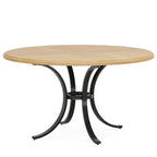 Round Dining Table for 4-6 People, Wood Kitchen Table for Dining Room