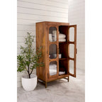 Vitrine Apollo en bois à deux portes - 30 x 16 x 61