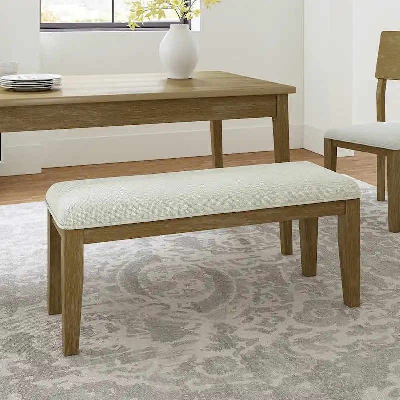 Banc de salle à manger en bois massif au design rustique Sandra par HULALA HOME
