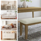 Banc de salle à manger en bois massif au design rustique Sandra par HULALA HOME