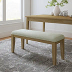 Banc de salle à manger en bois massif au design rustique Sandra par HULALA HOME