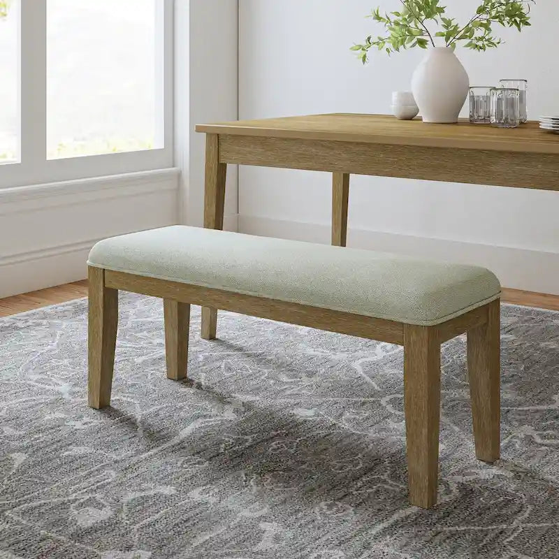 Banc de salle à manger en bois massif au design rustique Sandra par HULALA HOME