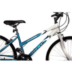 Vélo tout-terrain femme Titan Bikes Wildcat 12 vitesses avec hauteur de selle réglable, bleu/blanc