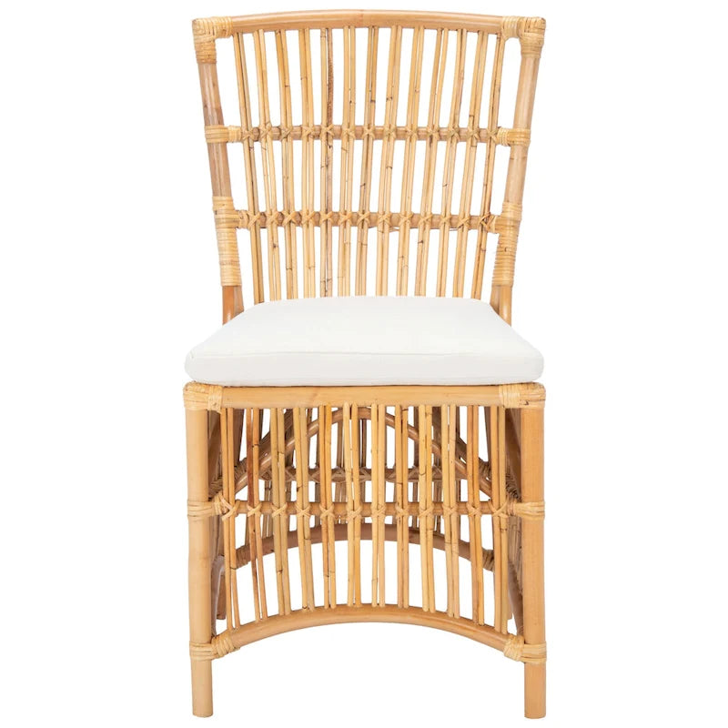SAFAVIEH Patty, fauteuil d'appoint en rotin avec coussin (lot de 2) - 19,7 L x 22,1 P x 35,4 H - 20Wx22Dx35H