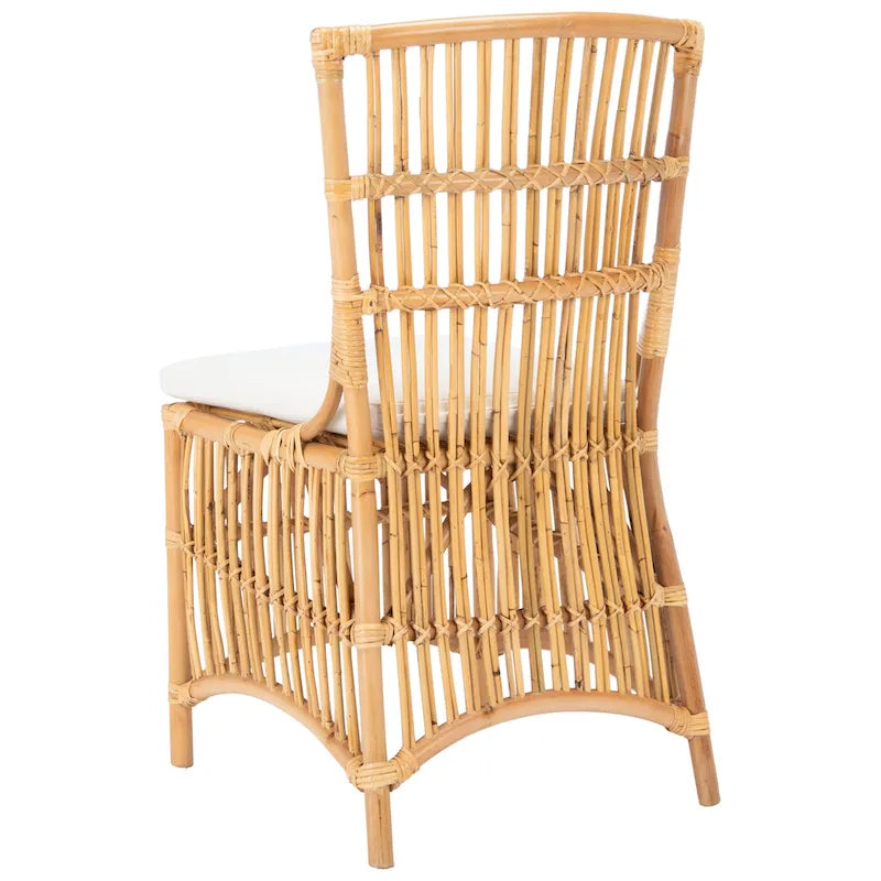 SAFAVIEH Patty, fauteuil d'appoint en rotin avec coussin (lot de 2) - 19,7 L x 22,1 P x 35,4 H - 20Wx22Dx35H