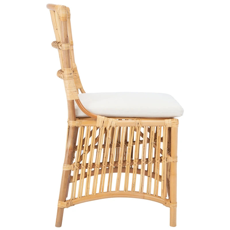 SAFAVIEH Patty, fauteuil d'appoint en rotin avec coussin (lot de 2) - 19,7 L x 22,1 P x 35,4 H - 20Wx22Dx35H