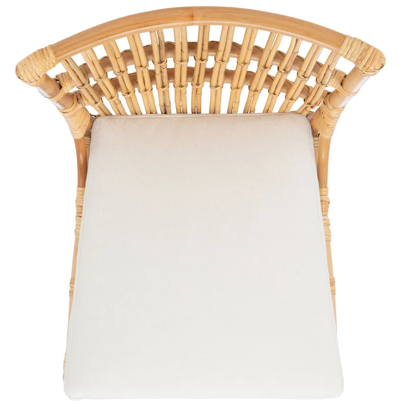 SAFAVIEH Patty, fauteuil d'appoint en rotin avec coussin (lot de 2) - 19,7 L x 22,1 P x 35,4 H - 20Wx22Dx35H