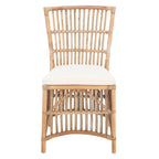 SAFAVIEH Patty, fauteuil d'appoint en rotin avec coussin (lot de 2) - 19,7 L x 22,1 P x 35,4 H - 20Wx22Dx35H