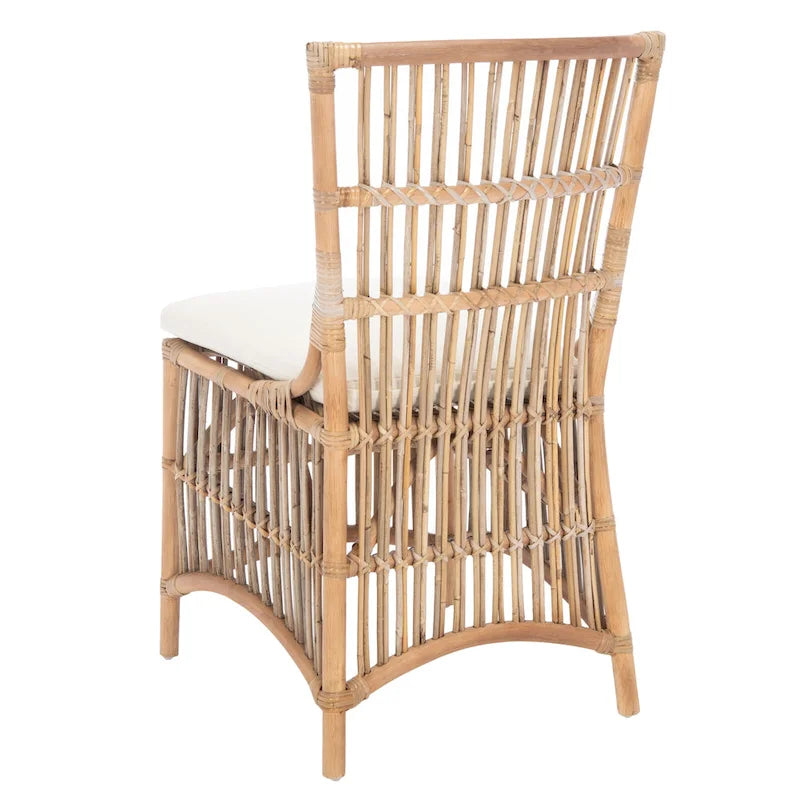 SAFAVIEH Patty, fauteuil d'appoint en rotin avec coussin (lot de 2) - 19,7 L x 22,1 P x 35,4 H - 20Wx22Dx35H