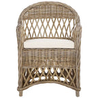 Fauteuil club en rotin naturel Spyrini SAFAVIEH - 25,5 x 26,5 x 35,5 - 26Lx27Px36H