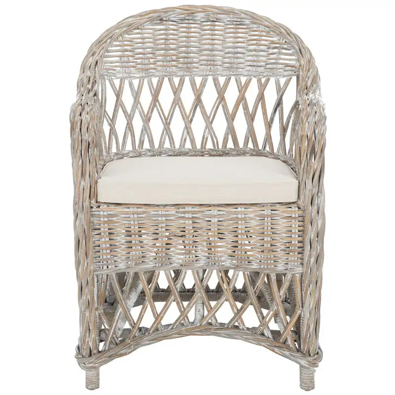 Fauteuil club en rotin naturel Spyrini SAFAVIEH - 25,5 x 26,5 x 35,5 - 26Lx27Px36H
