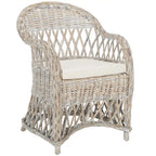 Fauteuil club en rotin naturel Spyrini SAFAVIEH - 25,5 x 26,5 x 35,5 - 26Lx27Px36H